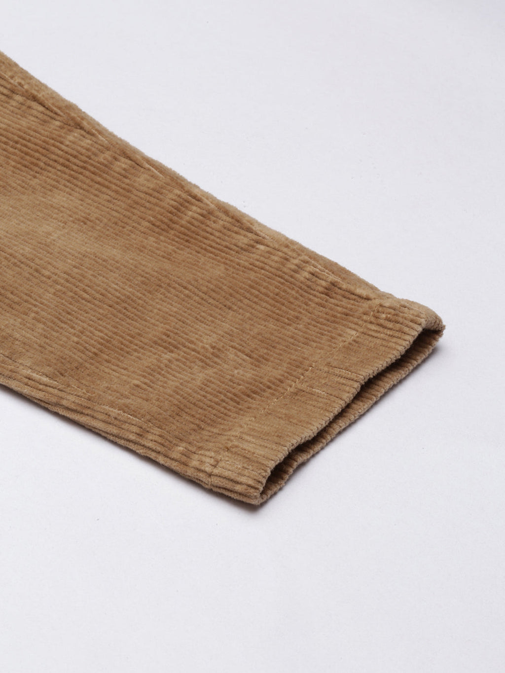 Women's Khaki Slim Fit High-Rise Pleated Peg Trousers