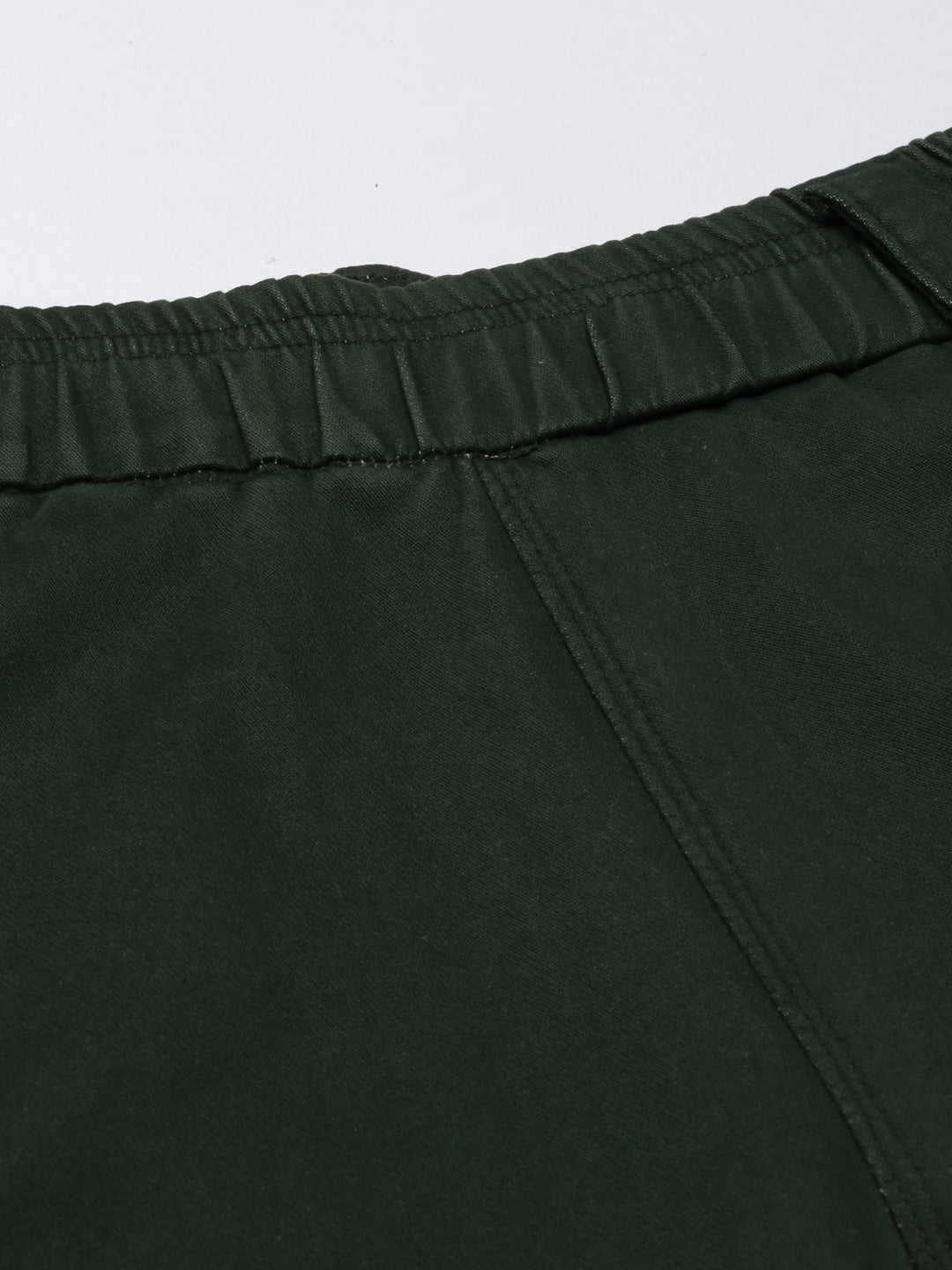 Women's Olive Straight Fit High-Rise Trousers