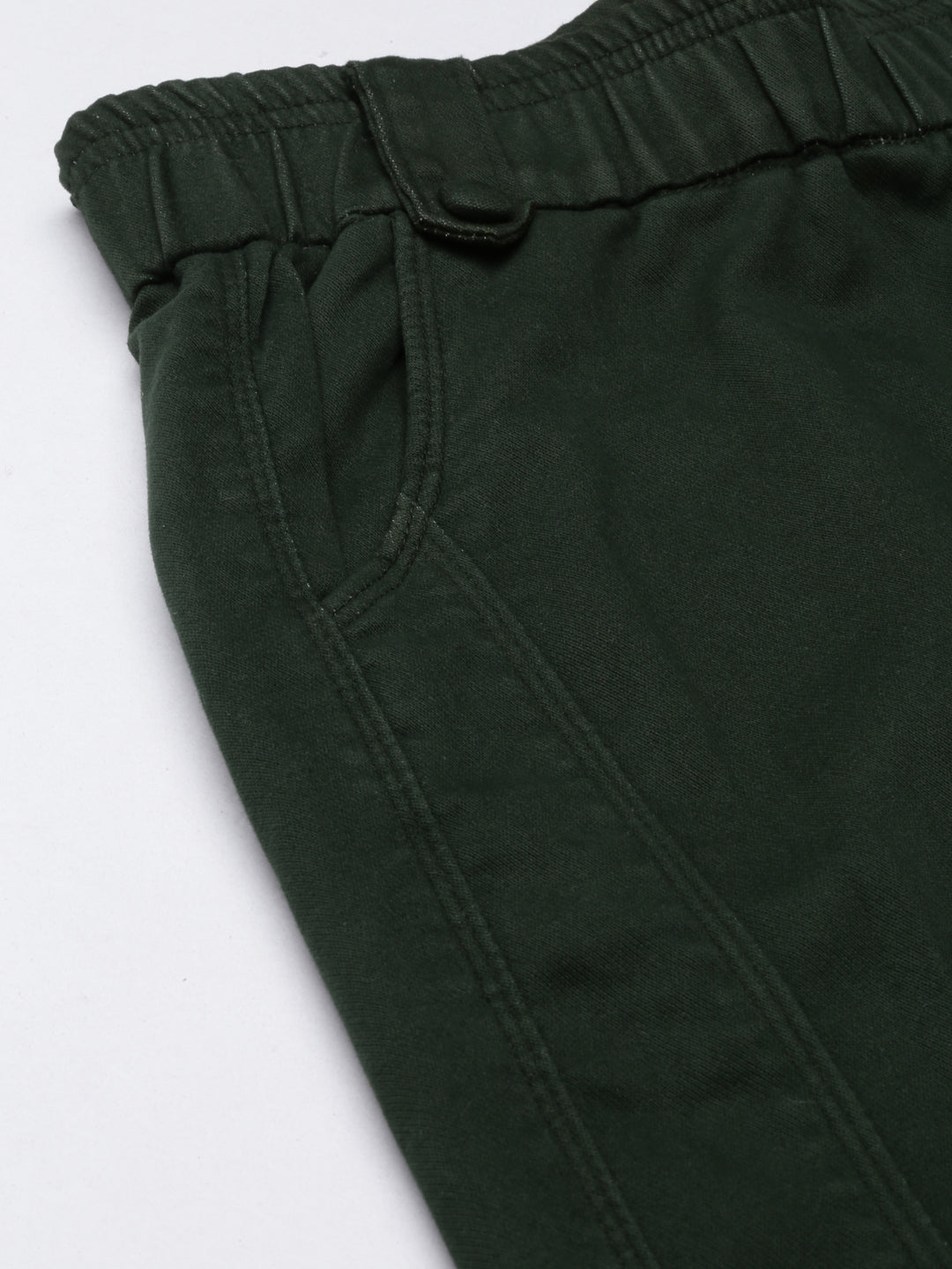 Women's Olive Straight Fit High-Rise Trousers