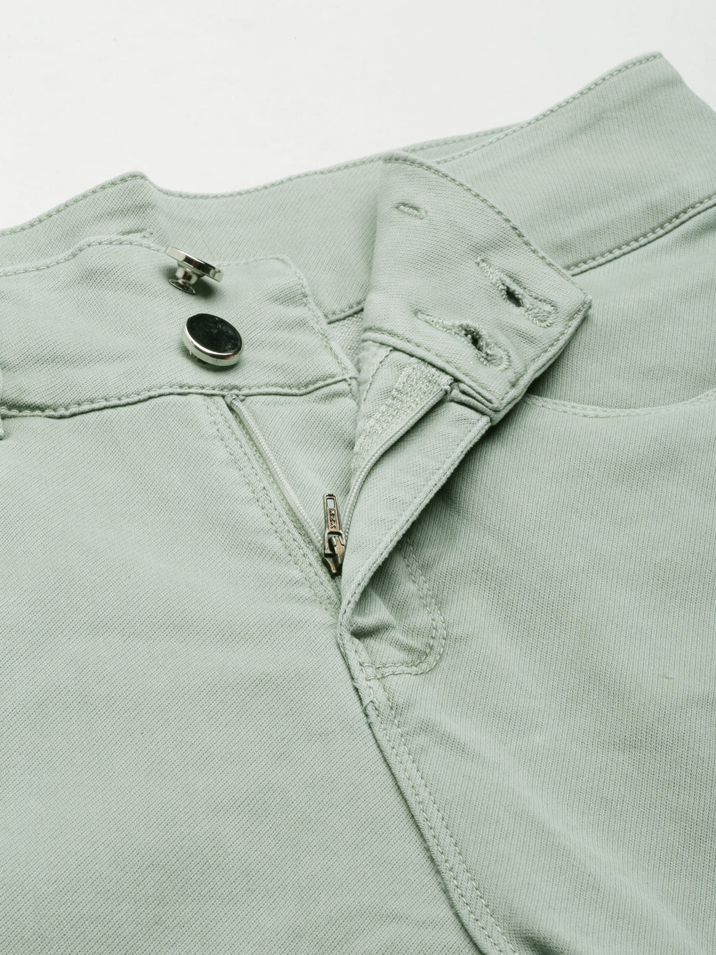 Women's Green Straight Fit Acid Wash High-Raise Denim Jeans