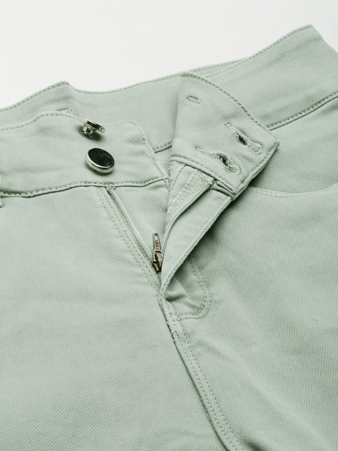 Women's Green Straight Fit Acid Wash High-Raise Denim Jeans