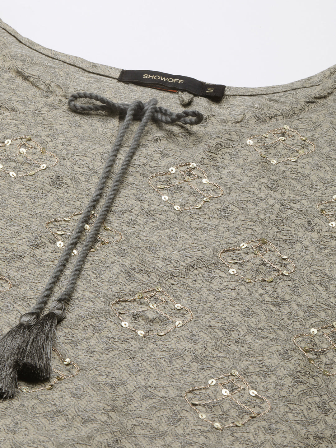 Women's Beige Ethnic Motifs Printed Cotton Silk Straight Kurta