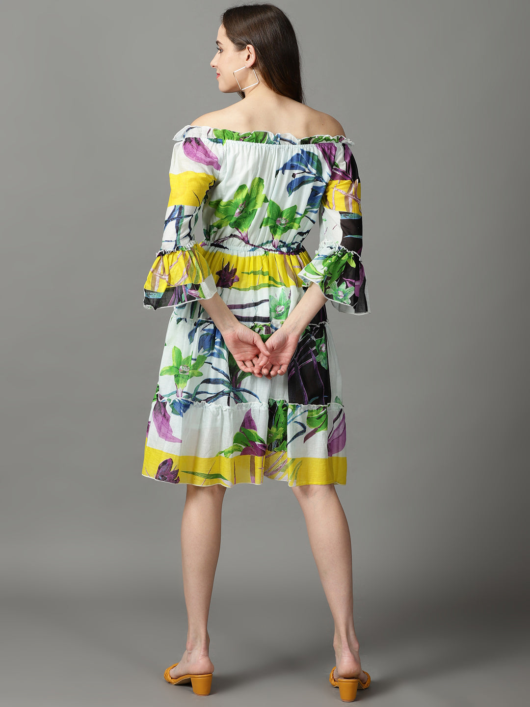 Women's Multi Cotton Floral Dress