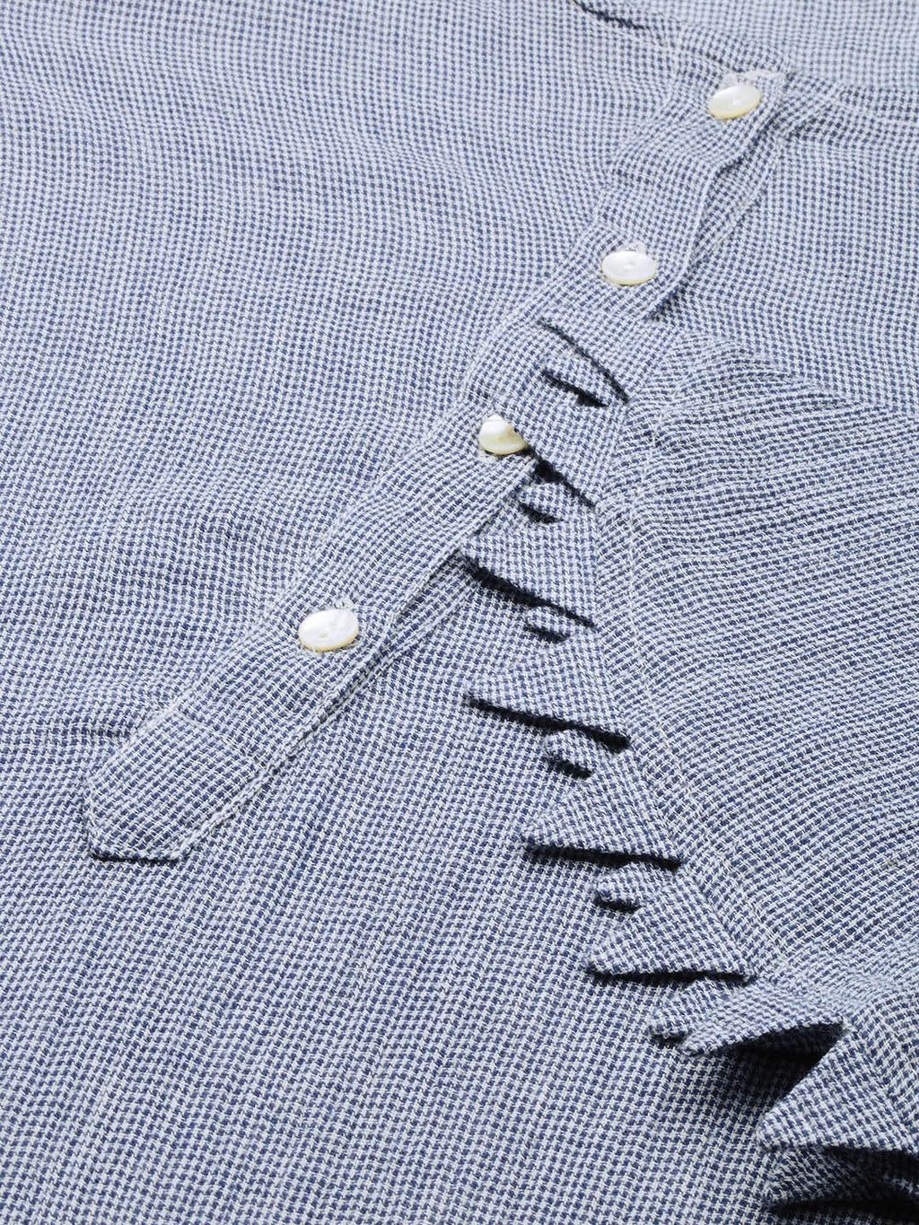 Women's Navy Blue Woven Design Round Neck A-Line Kurta