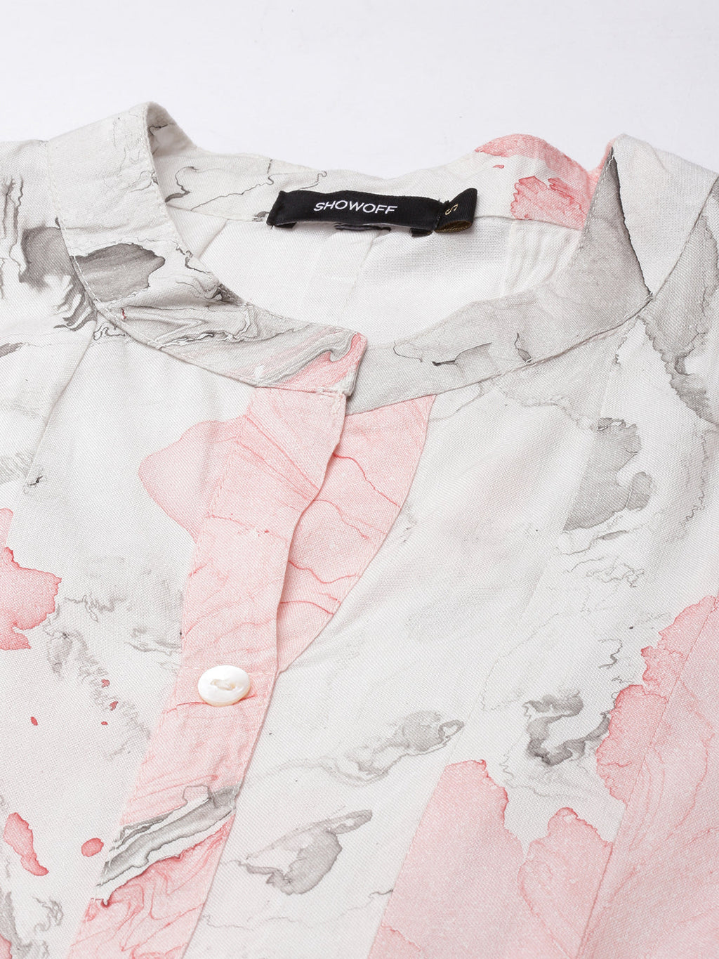 Women's A-Line White Abstract Kurta