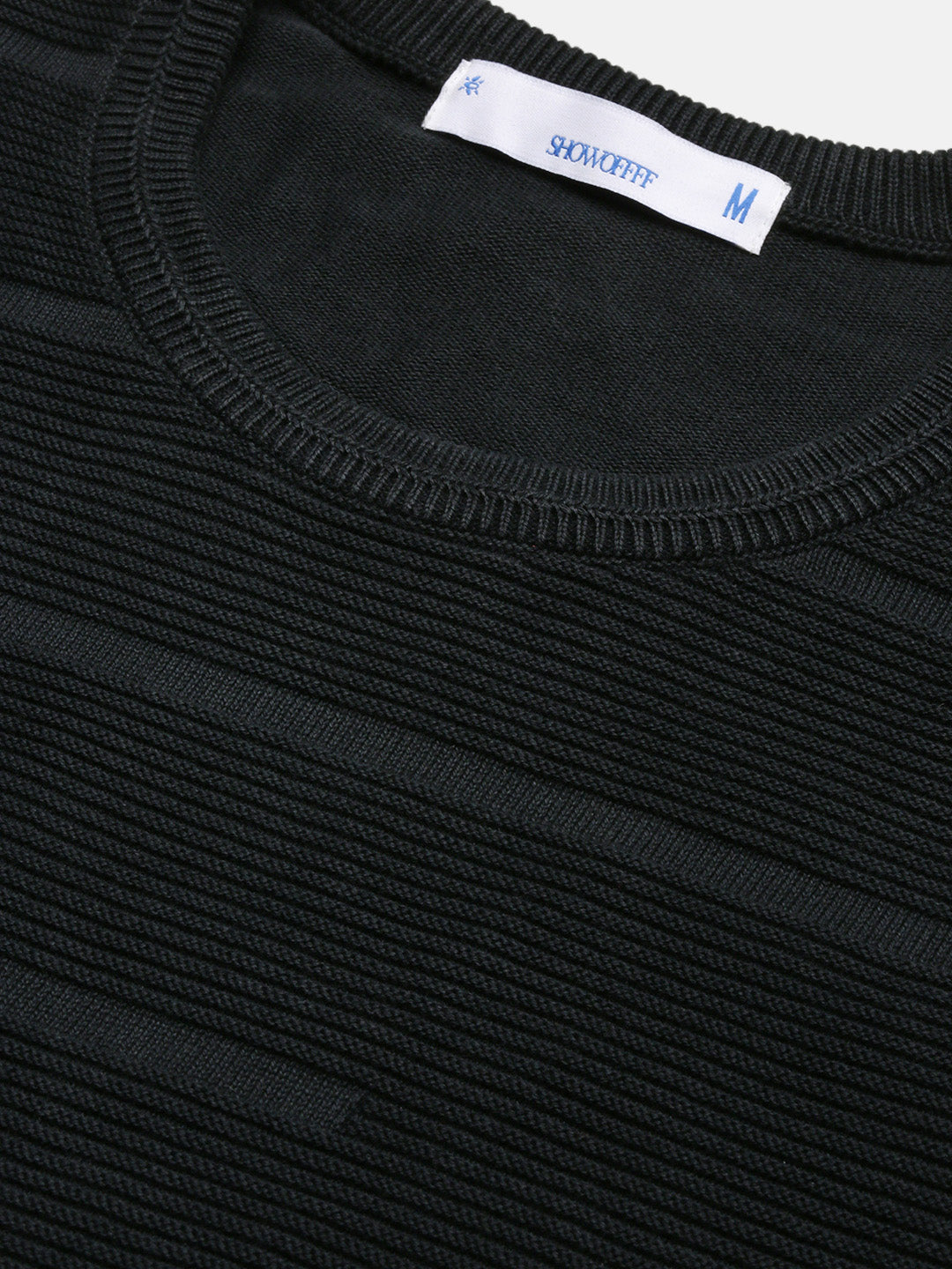 Men's Teal Cotton Colour blocked Pullover Sweater