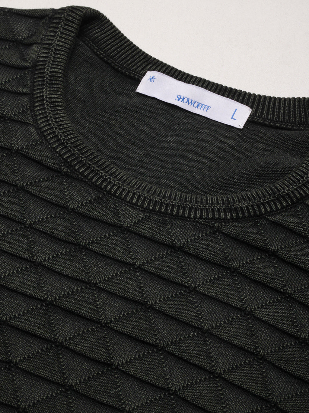 Men's Olive Solid Sweater