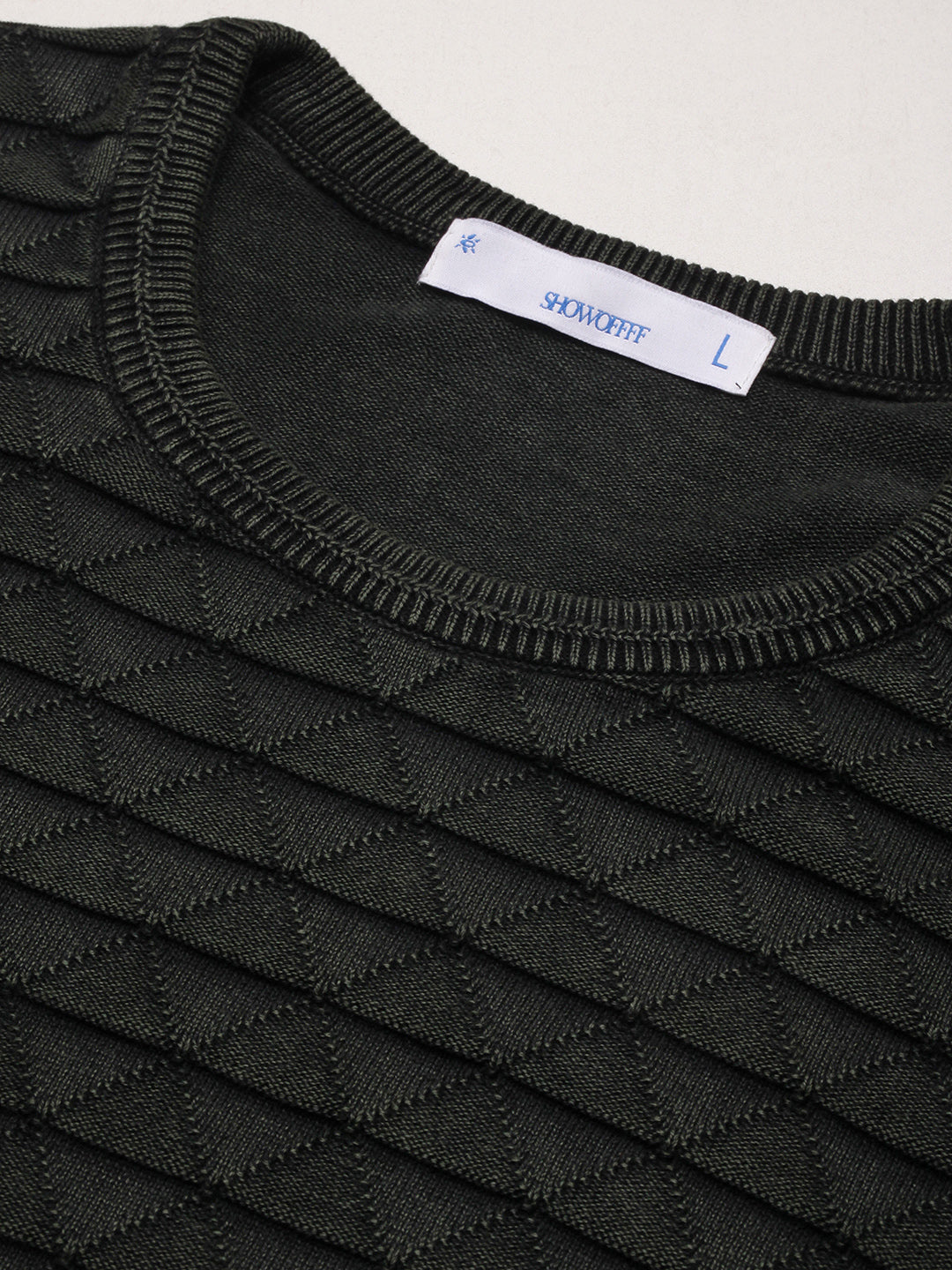 Men's Olive Solid Sweater