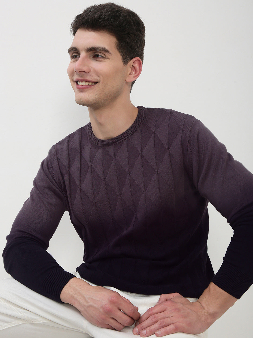 Men's Purple Ombre Sweater