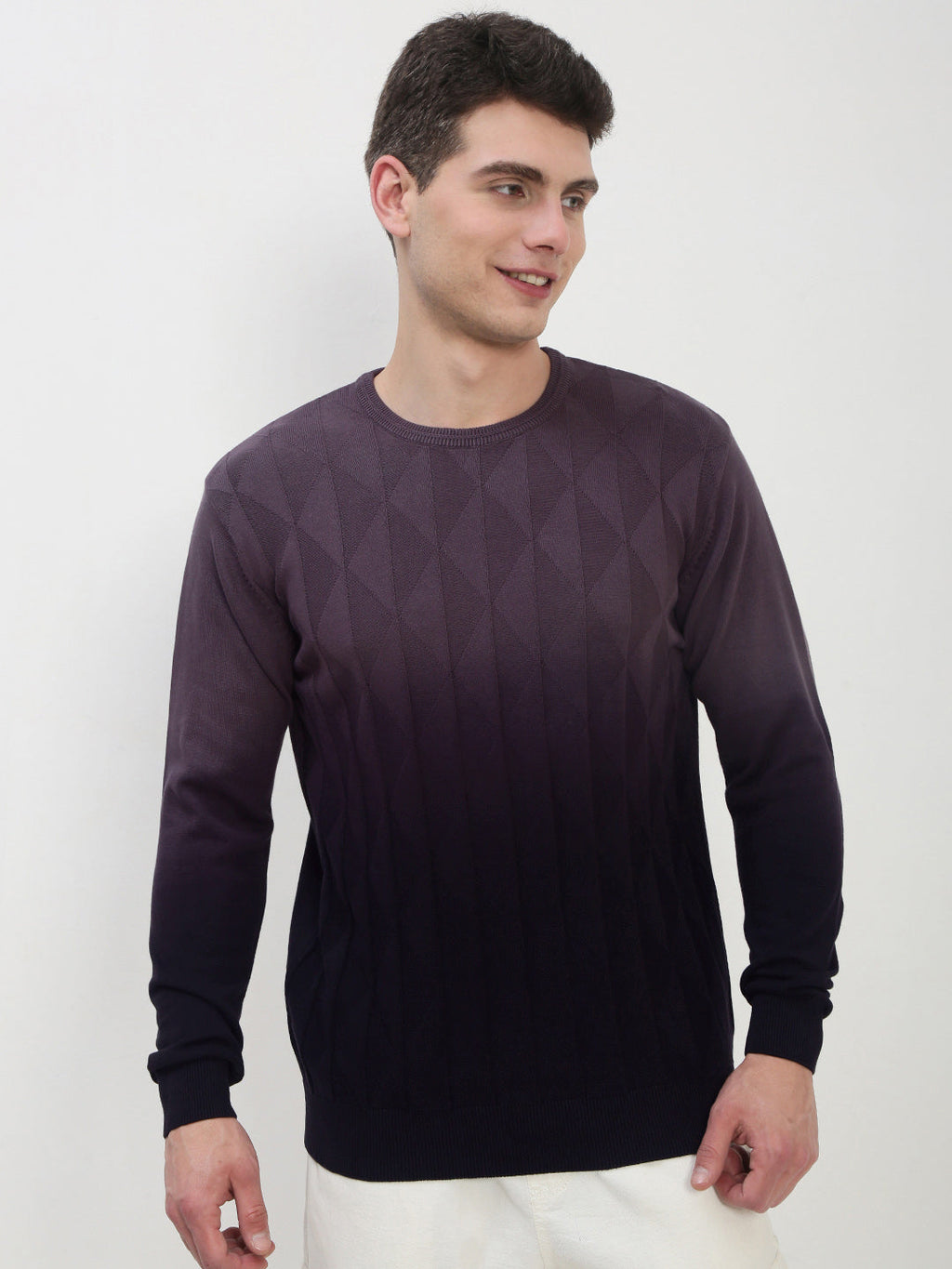 Men's Purple Ombre Sweater