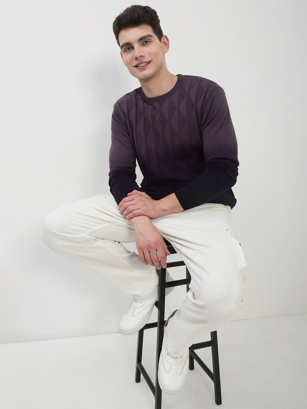 Men's Purple Ombre Sweater