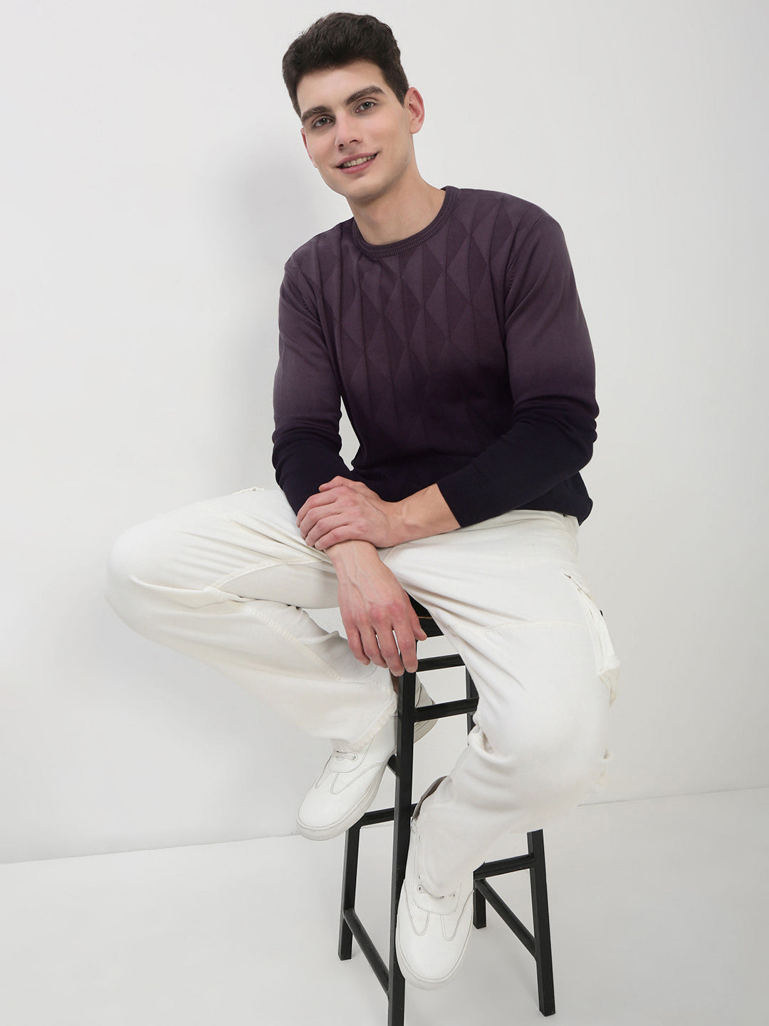 Men's Purple Ombre Sweater