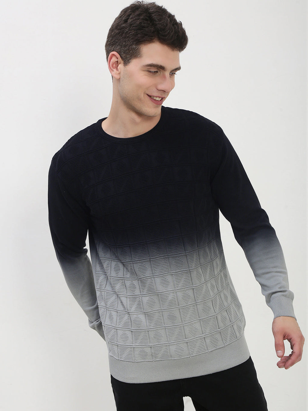 Men's Black Ombre Sweater
