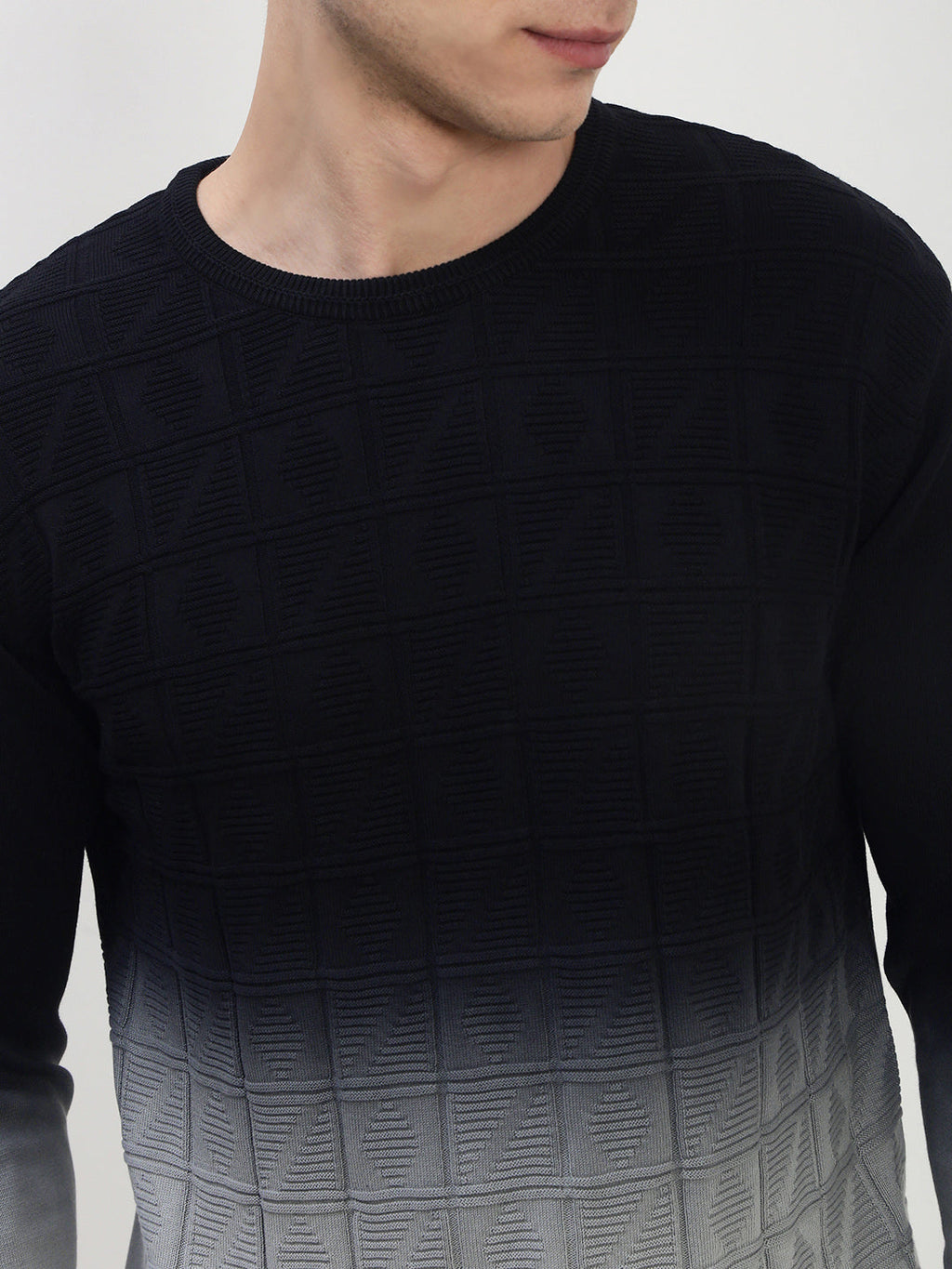 Men's Black Ombre Sweater