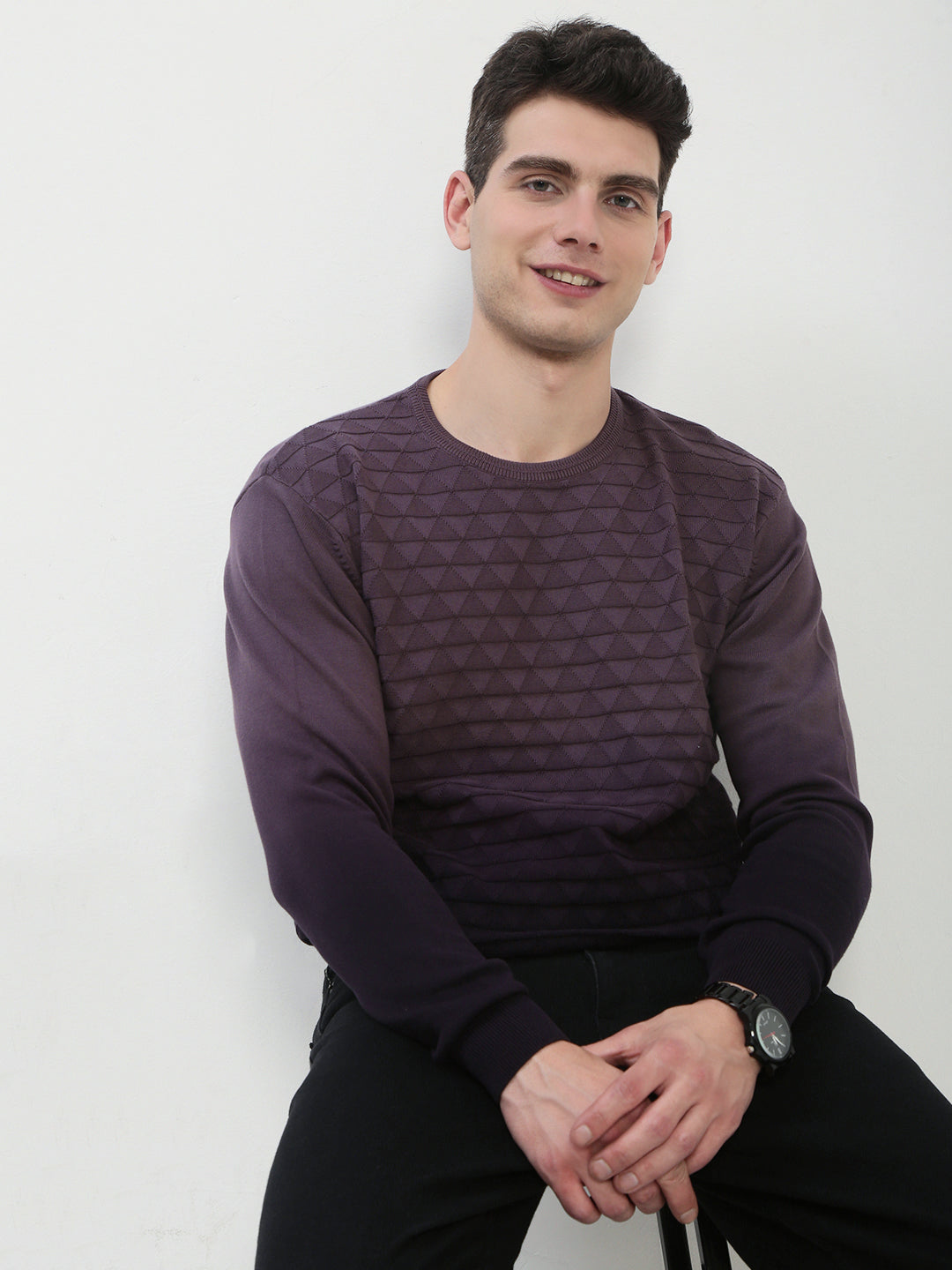 Men's Purple Ombre Sweater
