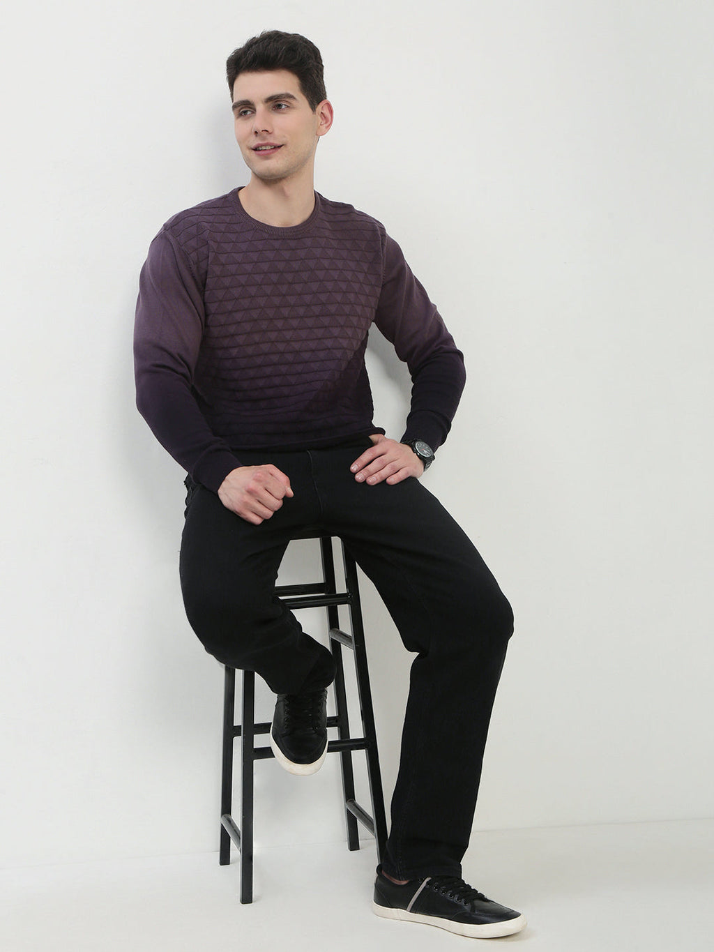 Men's Purple Ombre Sweater