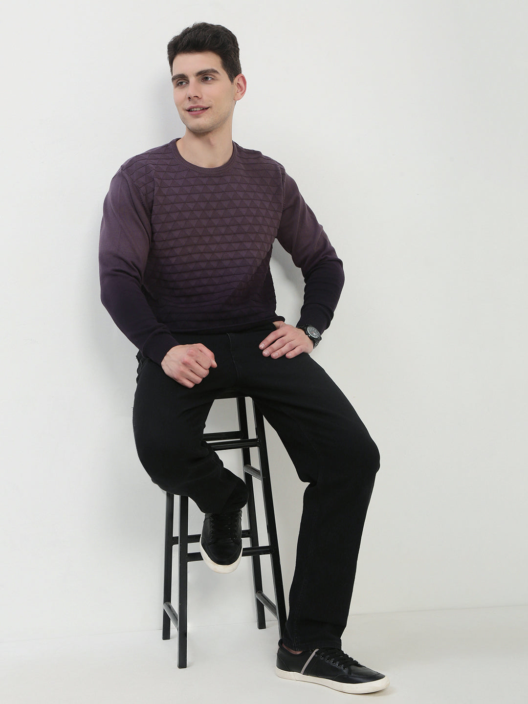 Men's Purple Ombre Sweater