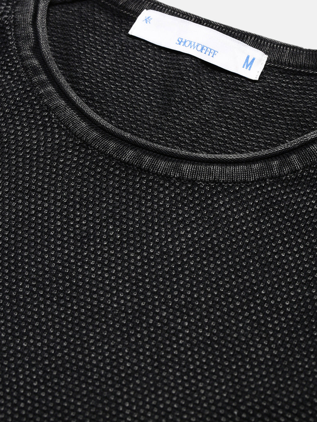 Men's Black Solid Sweater