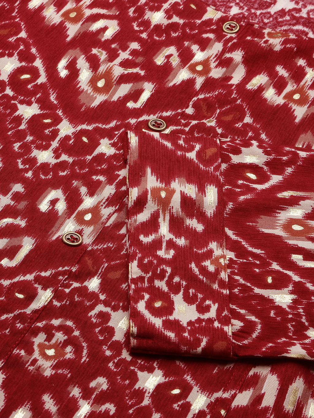 Women's Red Graphic A Line Kurta