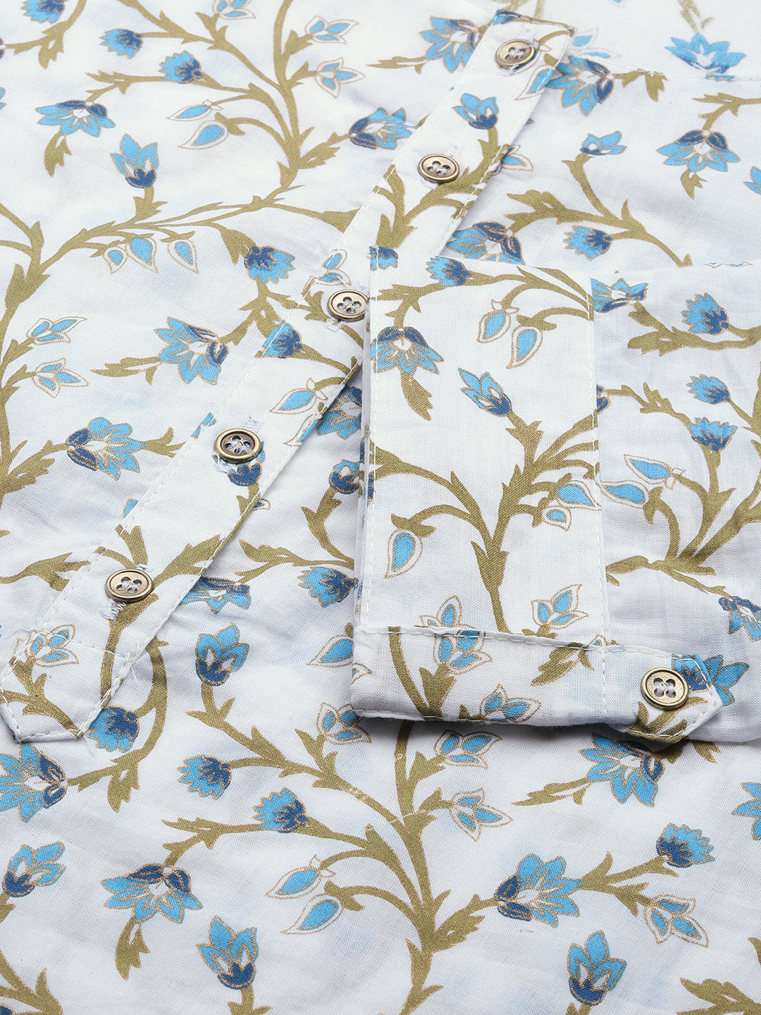 Women's White Floral Straight Kurta