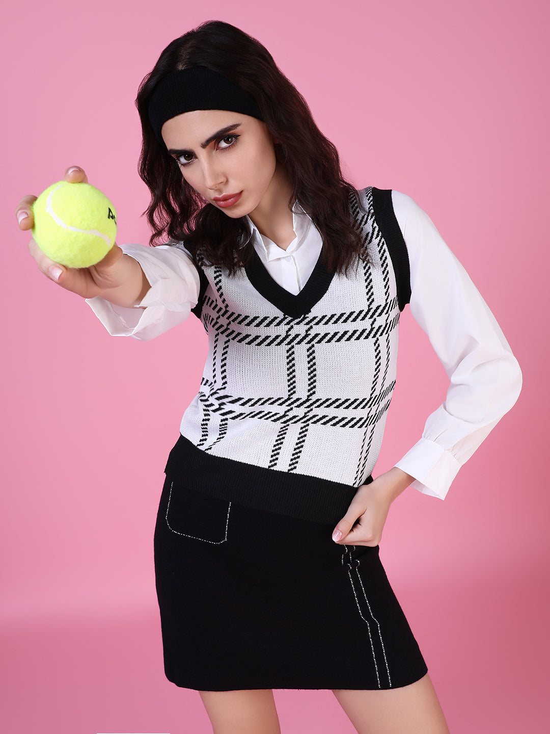 Women's Black Shirt Style Top