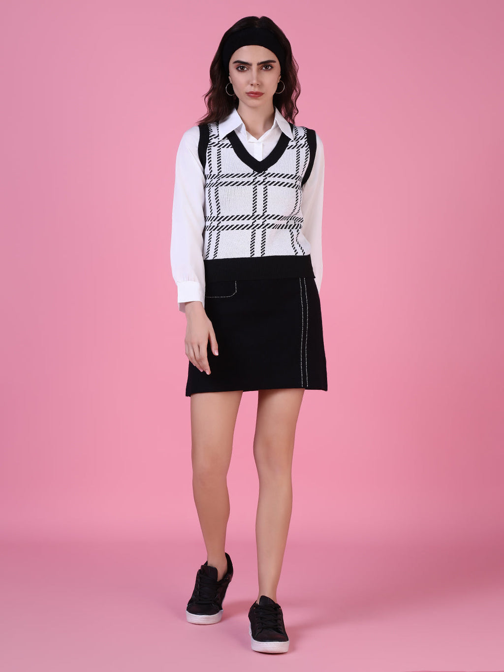 Women's Black Shirt Style Top