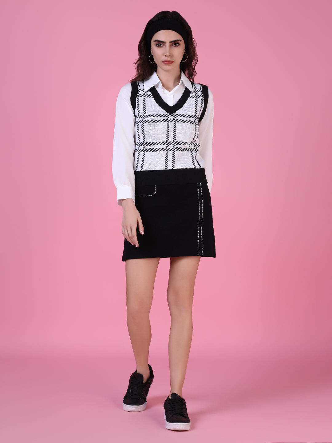 Women's Black Shirt Style Top