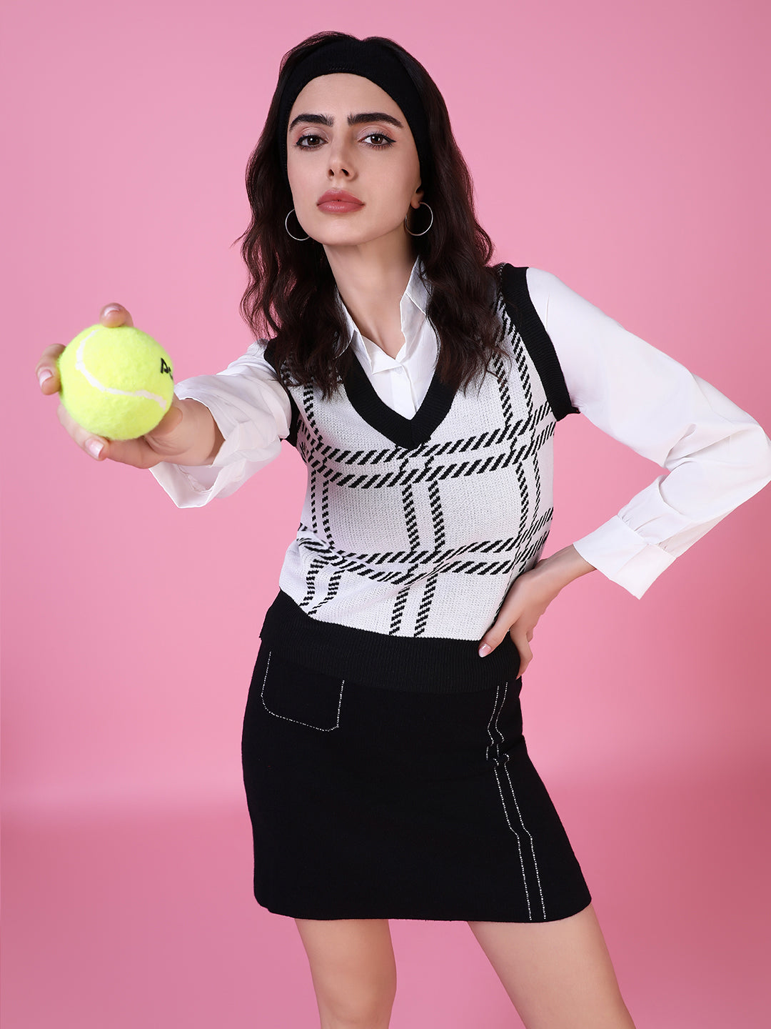 Women's Black Shirt Style Top