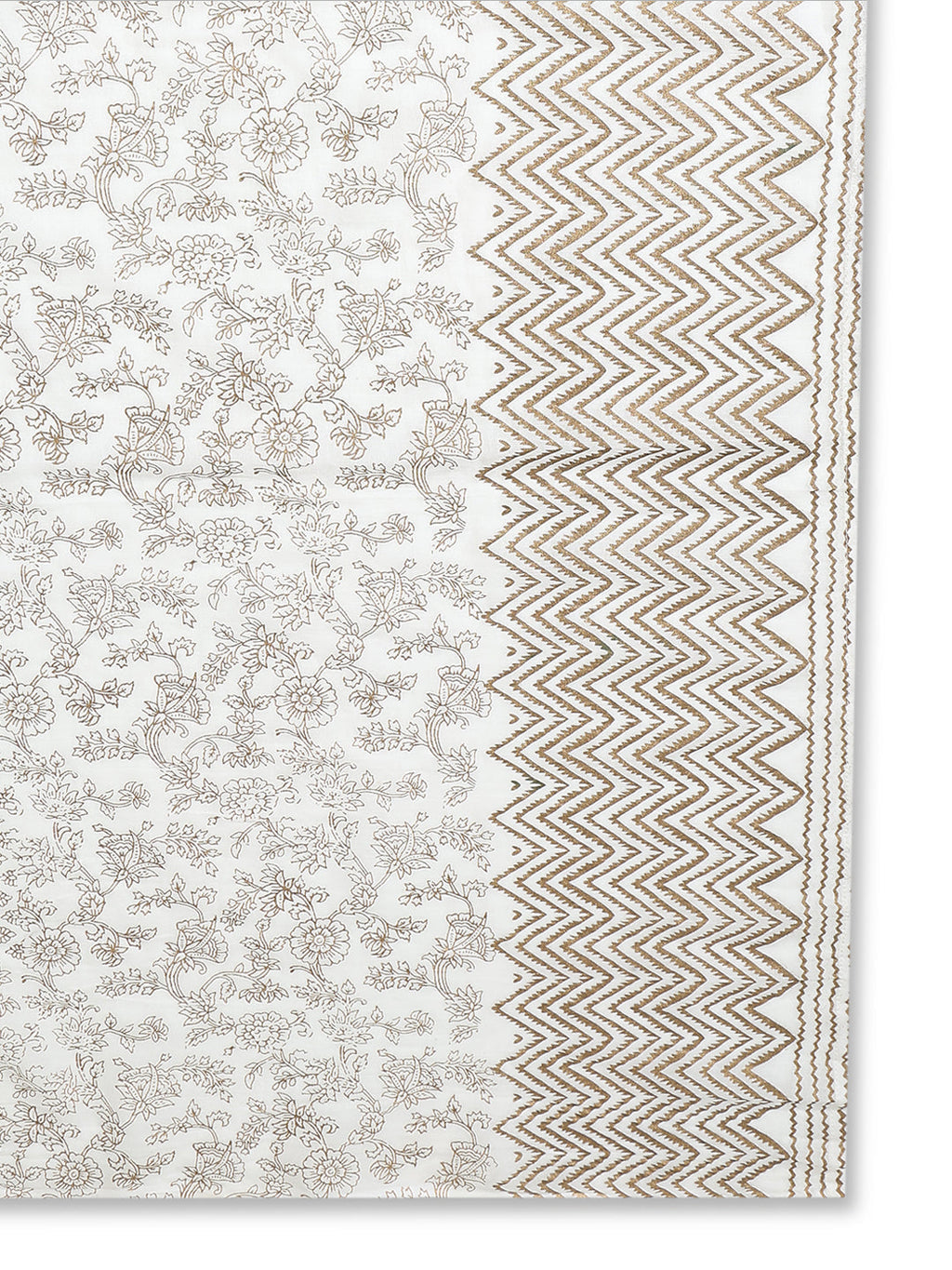 Women's White Ethnic Motifs Anarkali Kurta with Dupatta