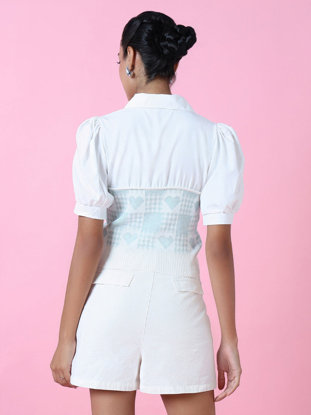 Women's Sea Green Shirt Style Top