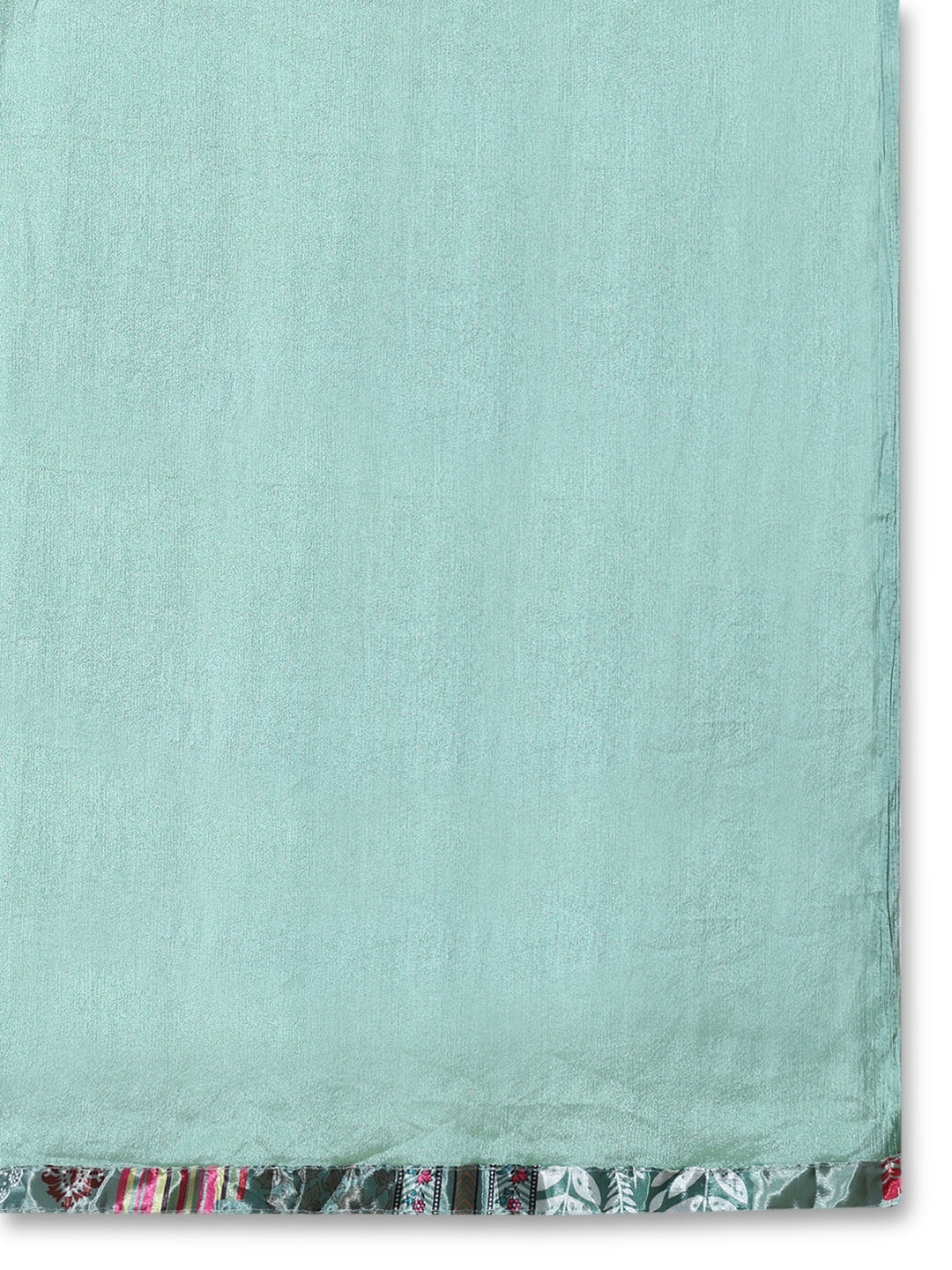 Women's Green Printed Anarkali Kurta with Belt and Dupatta