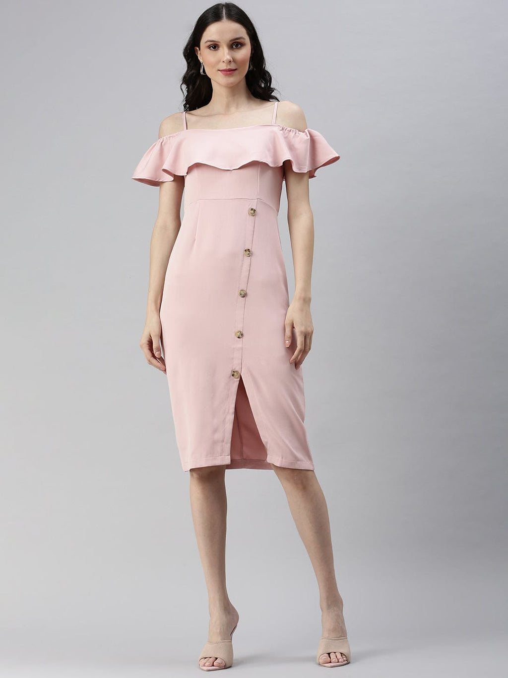 Women's Pink A-Line Dress