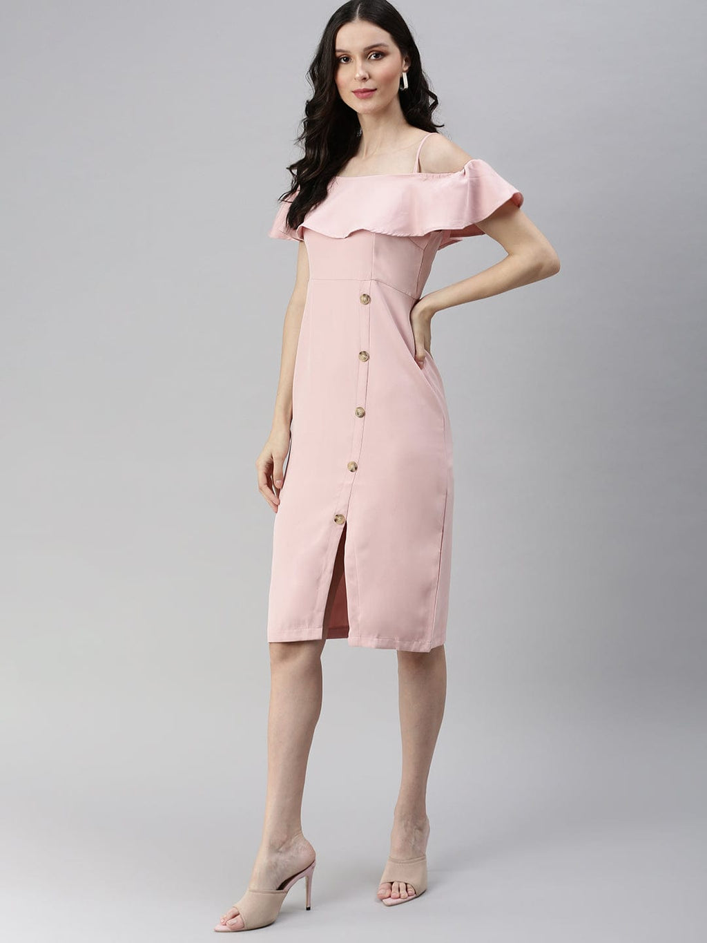 Women's Pink A-Line Dress
