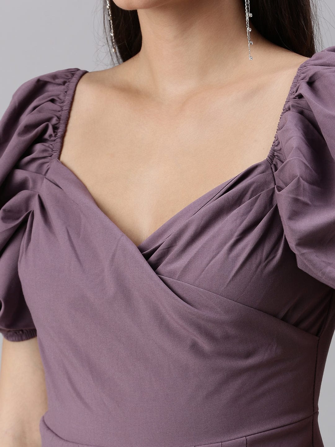 Women's Purple Sweetheart Neck Play Jumpsuit