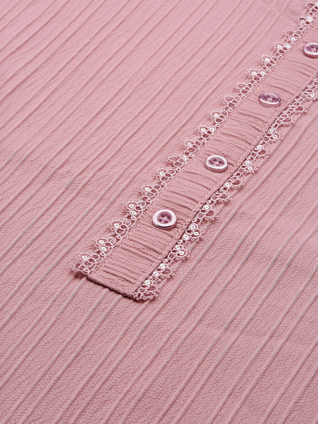 Women's Mauve Solid Straight Kurta