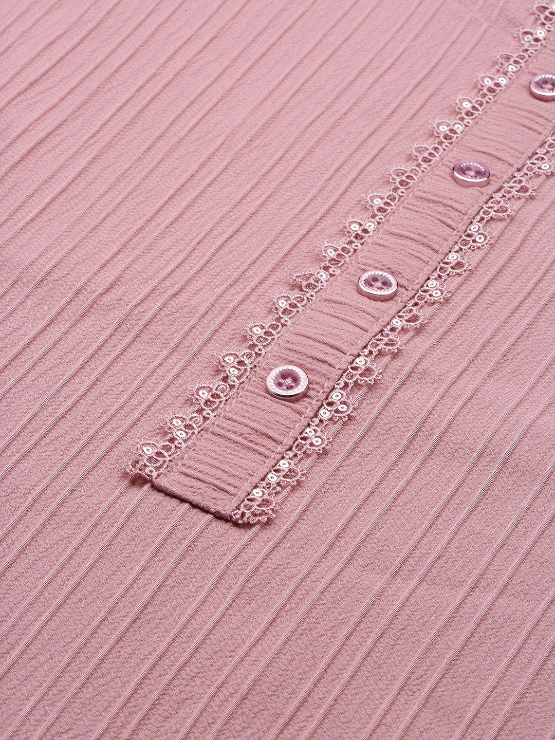 Women's Mauve Solid Straight Kurta