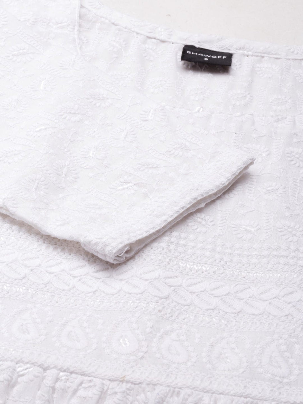 Women's Solid Empire White Kurta