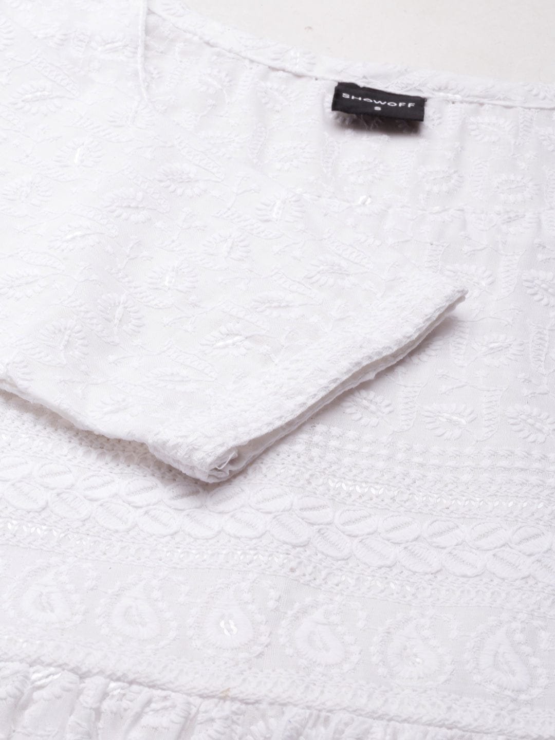 Women's Solid Empire White Kurta