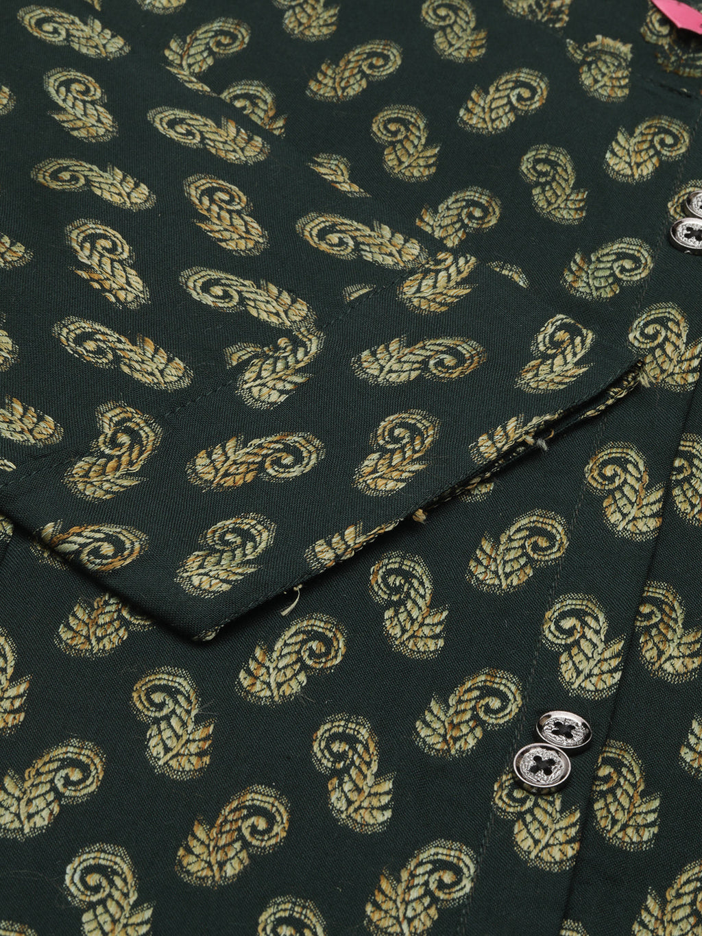 Women's Green Solid Straight Kurta