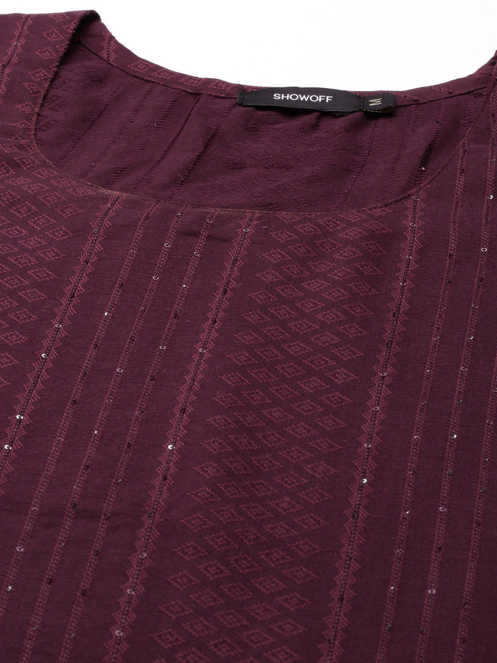 Women's Purple Solid Straight Kurta