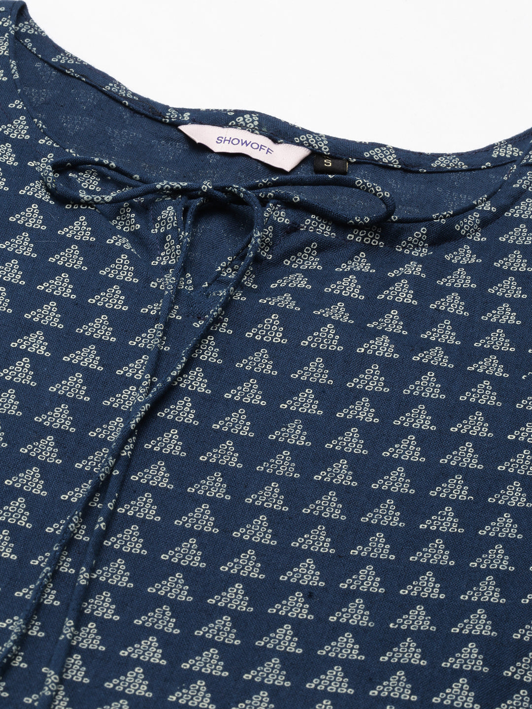 Women's Blue Printed A-Line Kurta