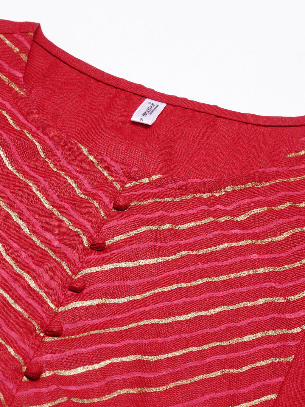 Women's Maroon Solid Straight Kurta