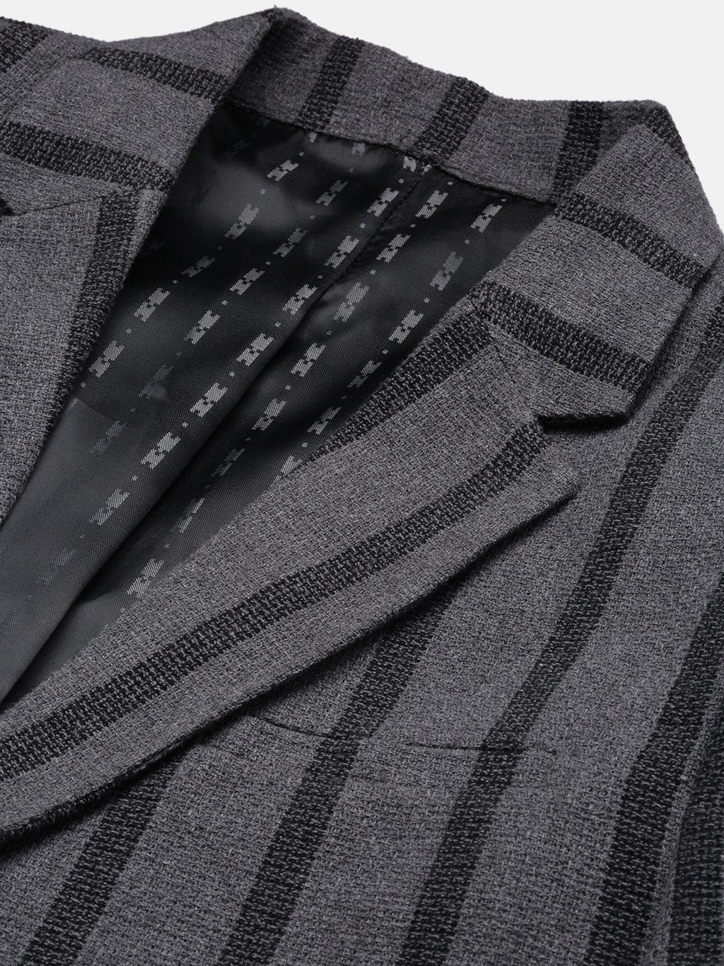 Men's Charcoal Slim Fit Single Breasted Slim Fit Formal Blazer