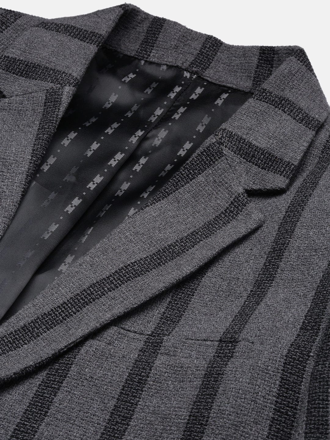 Men's Charcoal Slim Fit Single Breasted Slim Fit Formal Blazer