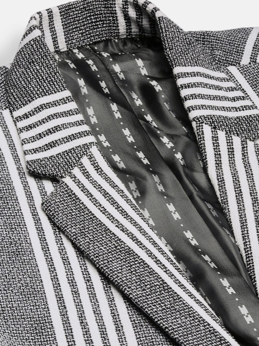 Men's Grey Slim Fit Single Breasted Cotton Casual Blazer