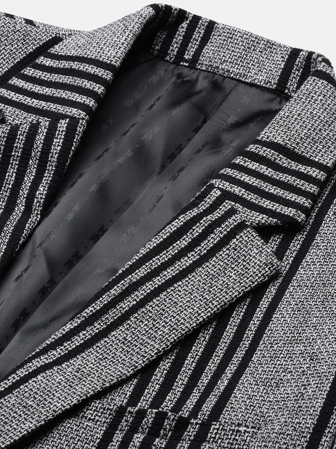 Men's Grey Slim Fit Single Breasted Cotton Blazer