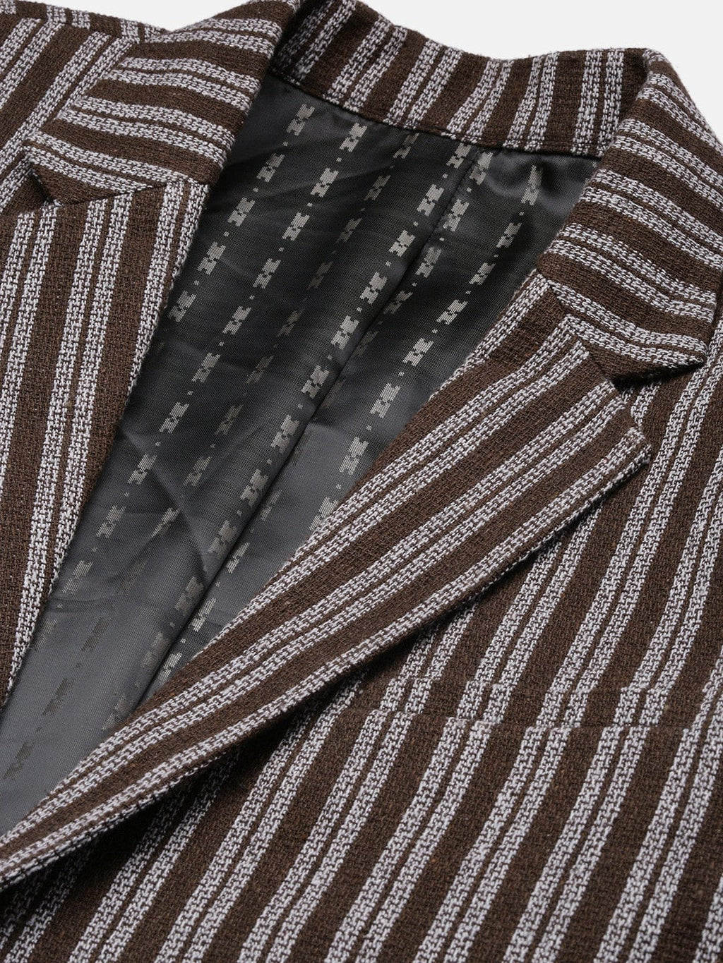 Men's Brown Slim Fit Single Breasted Blazer