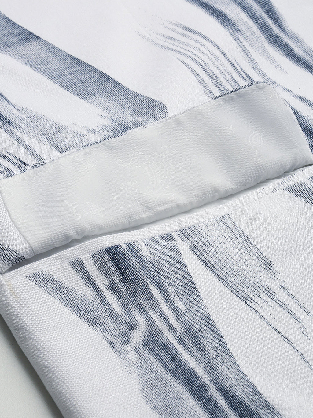 Men's White Printed Slim Fit Mandarin Collar Bandhgala Blazer