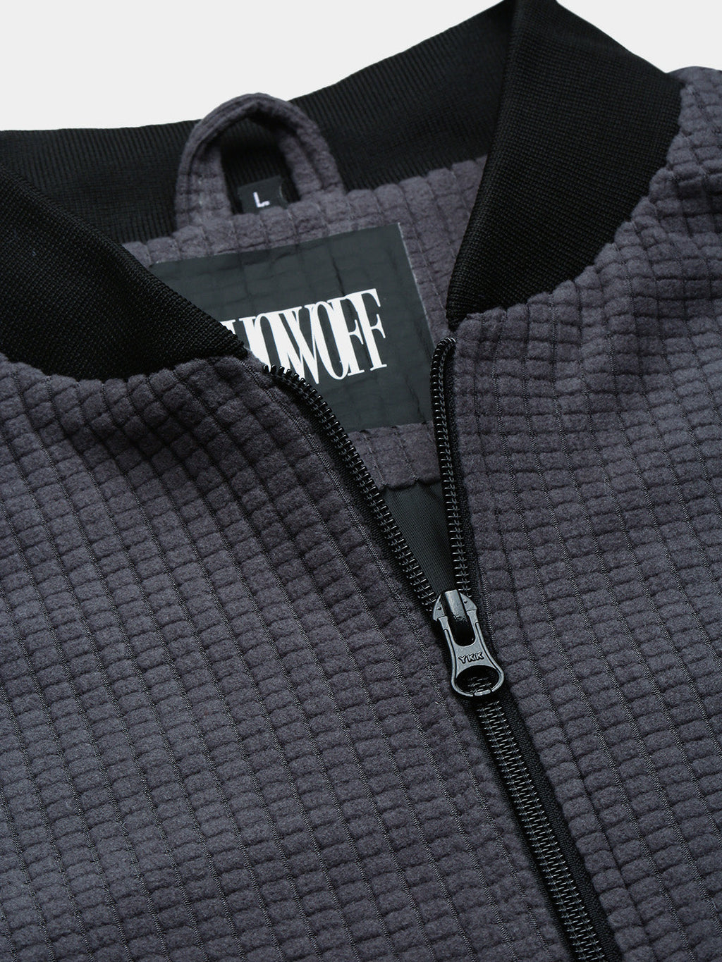 Men's Charcoal Solid Bomber Jacket