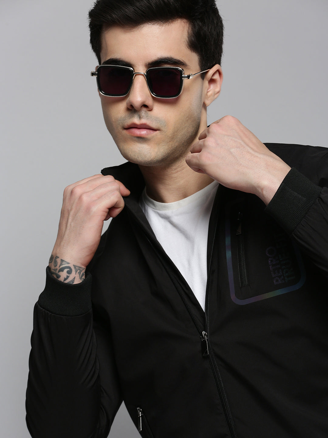 Men's Black Bomber Jacket